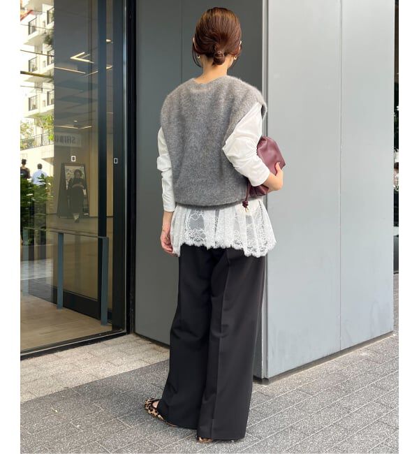 SLOBE IENA「《追加5》レースコンビカットソー」|Tシャツ・カットソー|