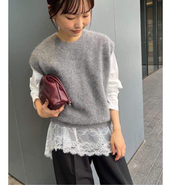 SLOBE IENA「《追加5》レースコンビカットソー」|Tシャツ・カットソー|