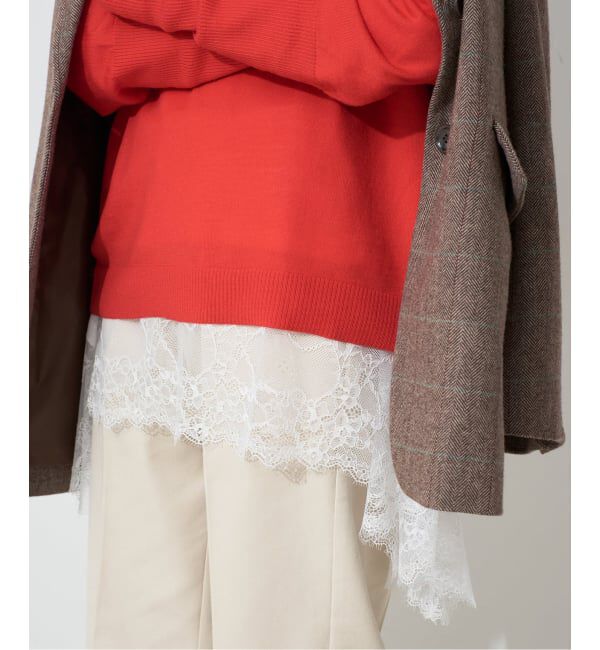 SLOBE IENA「《追加5》レースコンビカットソー」|Tシャツ・カットソー|