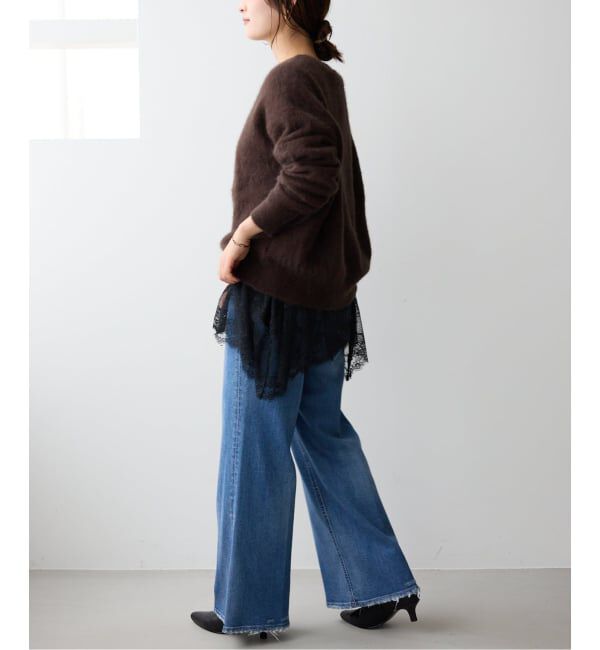 SLOBE IENA「《追加5》レースコンビカットソー」|Tシャツ・カットソー|