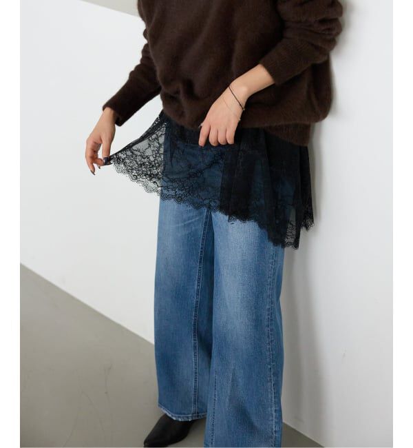 SLOBE IENA「《追加5》レースコンビカットソー」|Tシャツ・カットソー|