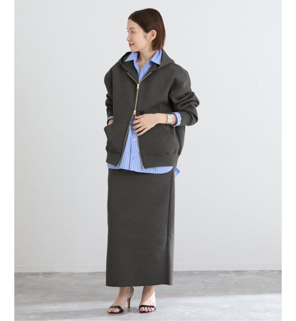 IENA「《セットアップ対応》ダンボールニットフーディ」|パーカー|