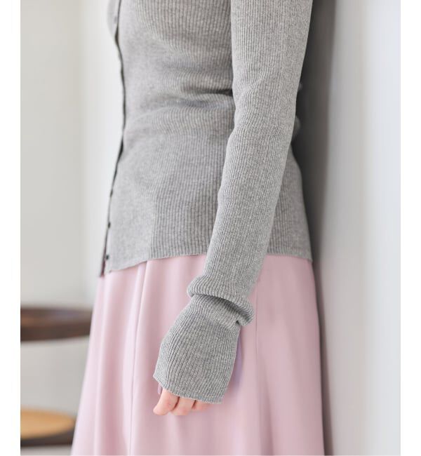 IENA「《WEB限定/追加予約》ハイゲージリブカーディガン」|カーディガン|