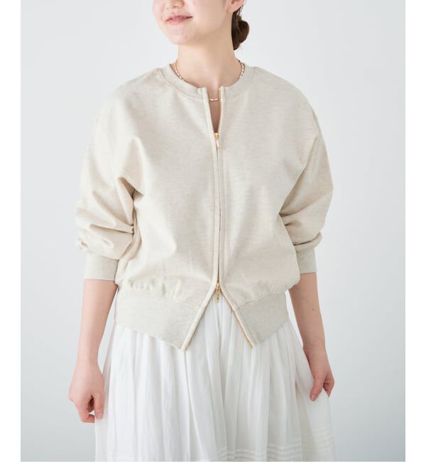 IENA「《追加》ジップオープン2WAYスウェットプルオーバー」|スウェット・ジャージ|