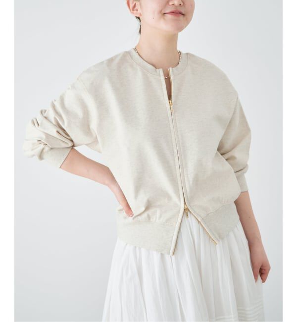 IENA「《追加》ジップオープン2WAYスウェットプルオーバー」|スウェット・ジャージ|