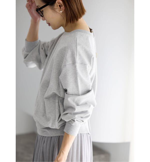 IENA「《追加》ジップオープン2WAYスウェットプルオーバー」|スウェット・ジャージ|