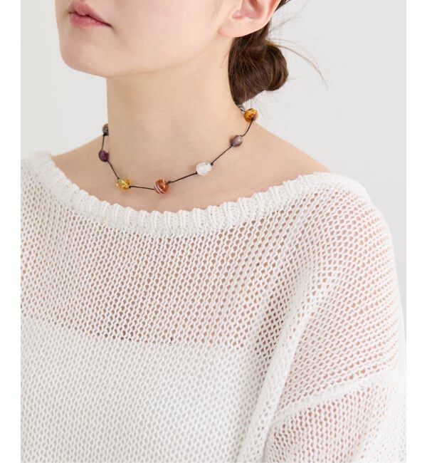 IENA「《予約》Sisi Joia/シシジョイア 別注 EX ストーンネックレス」|ネックレス|ブラック