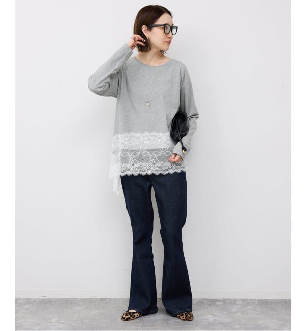 SLOBE IENA「レースコンビカットソー2」|Tシャツ・カットソー|