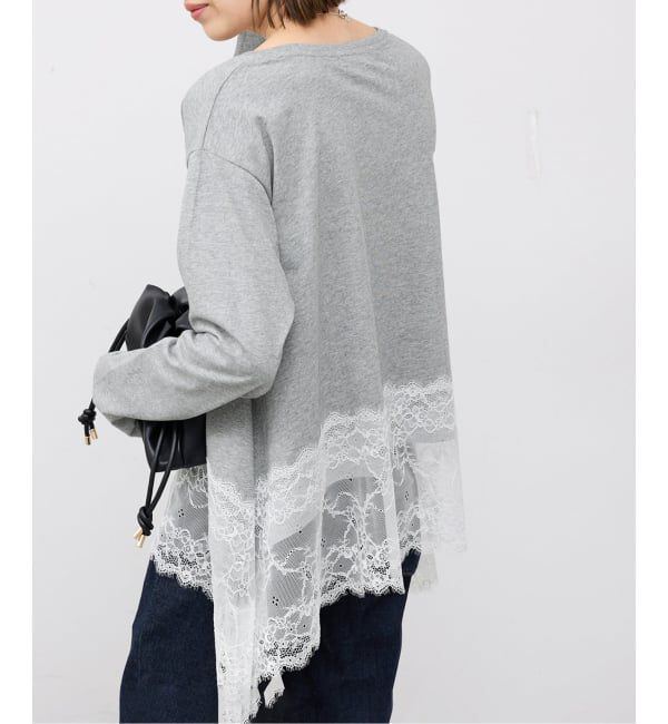 SLOBE IENA「レースコンビカットソー2」|Tシャツ・カットソー|