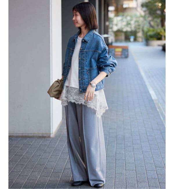 SLOBE IENA「レースコンビカットソー2」|Tシャツ・カットソー|