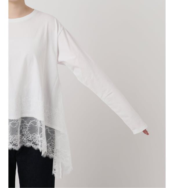 SLOBE IENA「レースコンビカットソー2」|Tシャツ・カットソー|