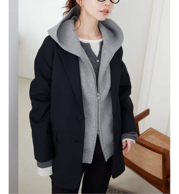 SLOBE IENA「《追加3》ボリュームジップアップフーディー」|パーカー|