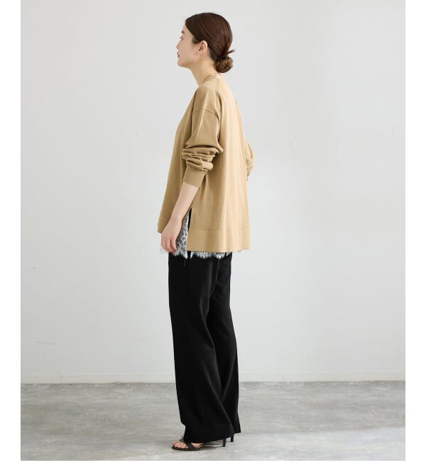 IENA「《セットアップ対応》カットジョーゼットスティックパンツ」|スラックス|