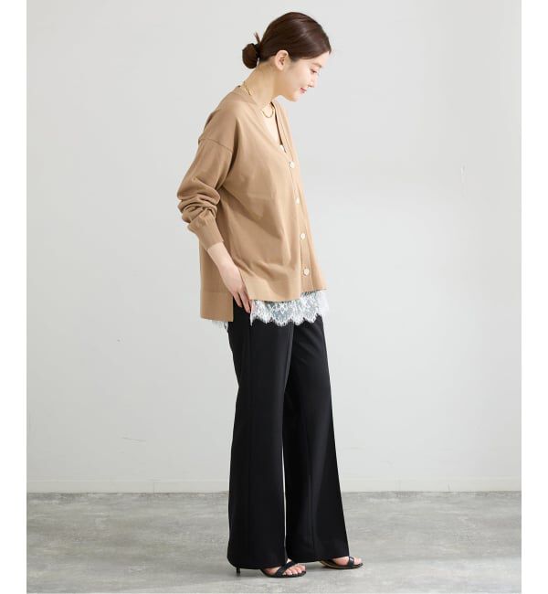 IENA「アセテートシルクVネックカーディガン」|カーディガン|