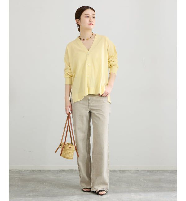 IENA「アセテートシルクVネックカーディガン」|カーディガン|