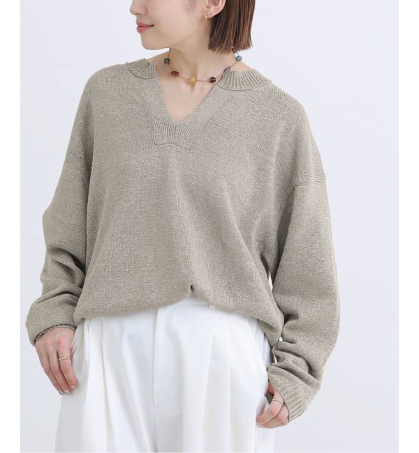 IENA「コットンwashiニットプルオーバー」|ニット・セーター|