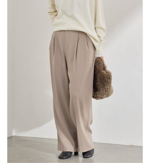 IENA「《追加》ウォッシャブル ジョーゼットスラックス」|スラックス|