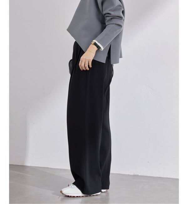 IENA「《追加》ウォッシャブル ジョーゼットスラックス」|スラックス|