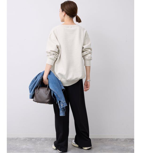 SLOBE IENA「《WEB限定/追加予約》フロッキープリントオーバースウェット」|スウェット・ジャージ|