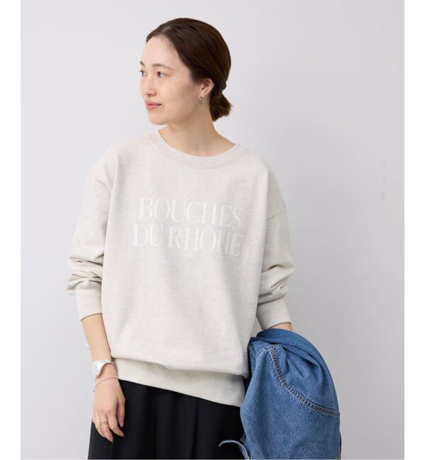 SLOBE IENA「《WEB限定/追加予約》フロッキープリントオーバースウェット」|スウェット・ジャージ|