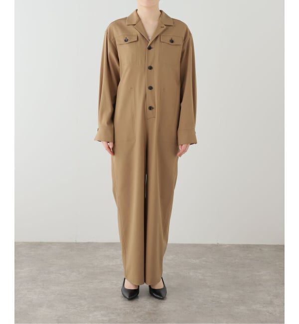 IENA「T/Wオープンカラーオールインワン」|オールインワン|