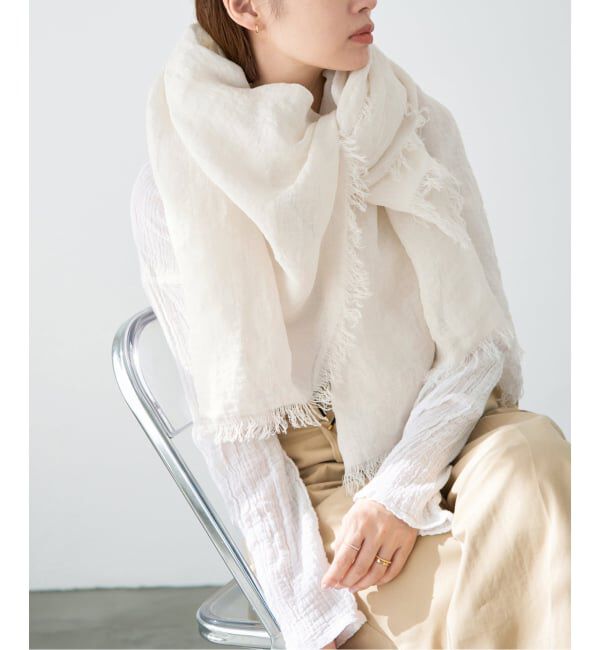 IENA「ASAUCE MELER/アソースメレ フランダースサン リネンガーゼ」|ストール|