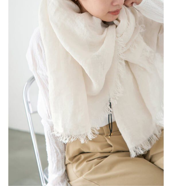 IENA「ASAUCE MELER/アソースメレ フランダースサン リネンガーゼ」|ストール|