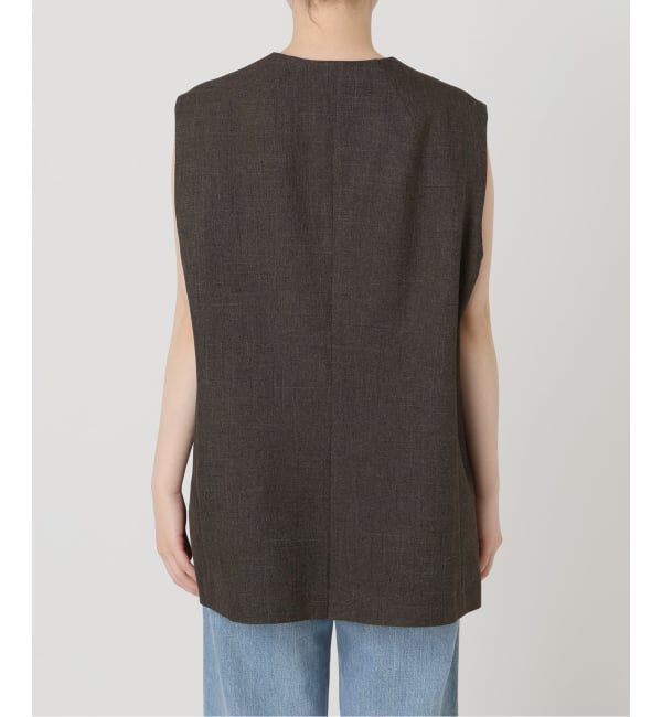 IENA「《セットアップ対応》ウォッシャブル シャークツイード ジレ」|その他|