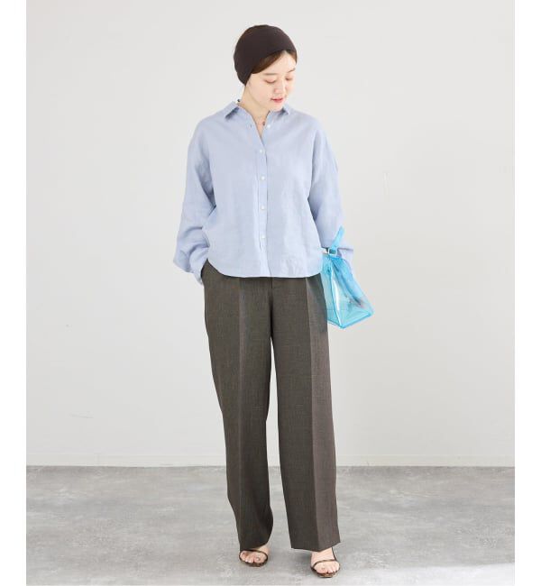 IENA「リネンワイドショートシャツ」|シャツ・ブラウス|