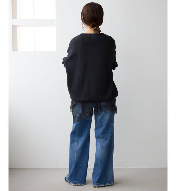 SLOBE IENA「《WEB限定/追加6》レースコンビカットソー」|Tシャツ・カットソー|