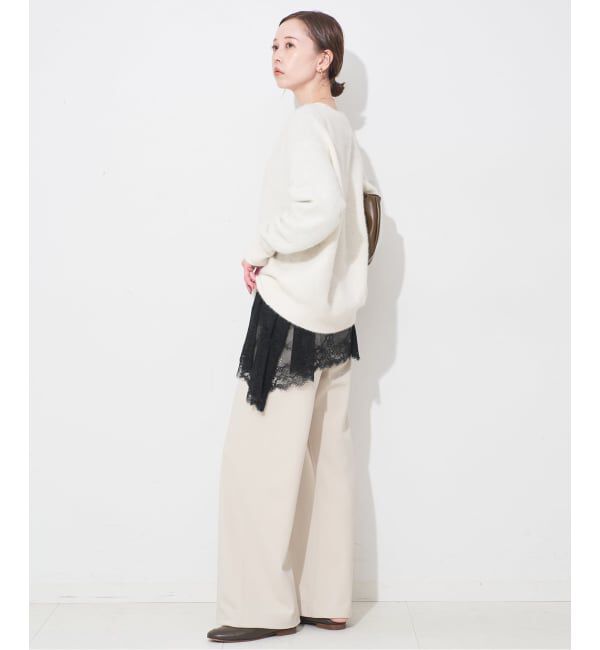 SLOBE IENA「《WEB限定/追加6》レースコンビカットソー」|Tシャツ・カットソー|