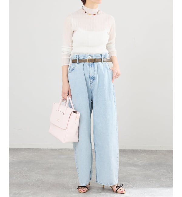 IENA「ブラウジングデニムパンツ」|デニム|