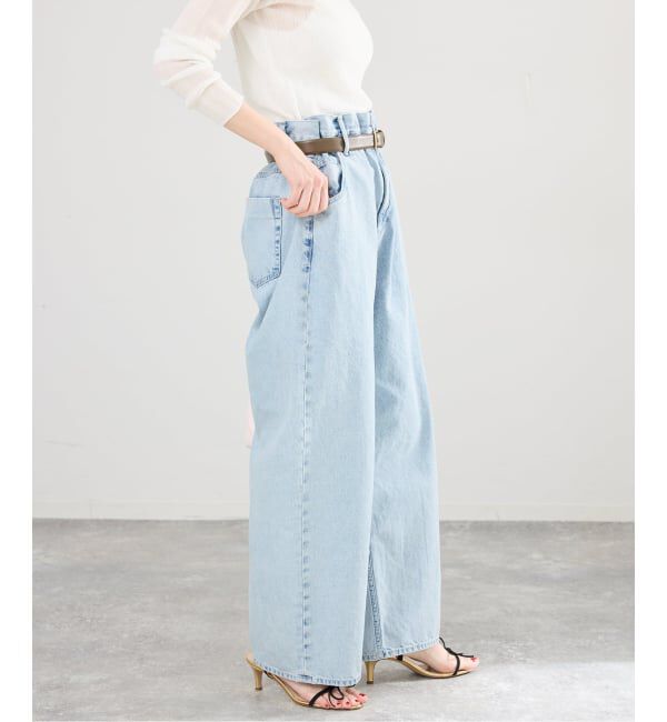 IENA「ブラウジングデニムパンツ」|デニム|