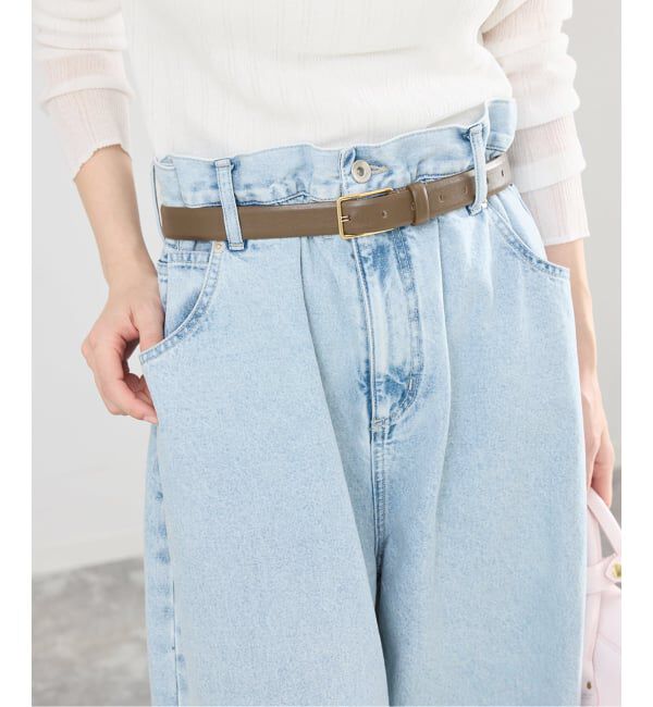 IENA「ブラウジングデニムパンツ」|デニム|