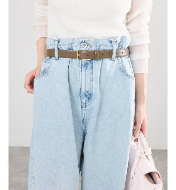 IENA「ブラウジングデニムパンツ」|デニム|