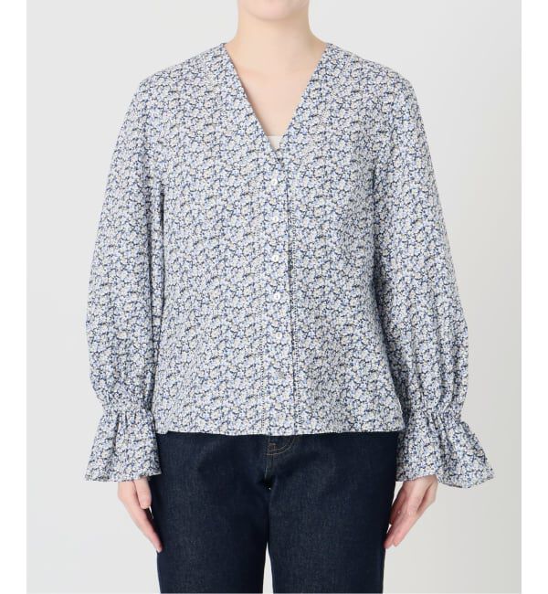 SLOBE IENA「《予約》Vネックフレアスリーブブラウス」|シャツ・ブラウス|