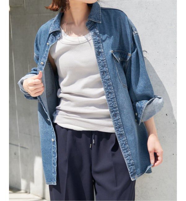 SLOBE IENA「《WEB限定/追加4》LE DENIM BDUデニムシャツ」|シャツ・ブラウス|