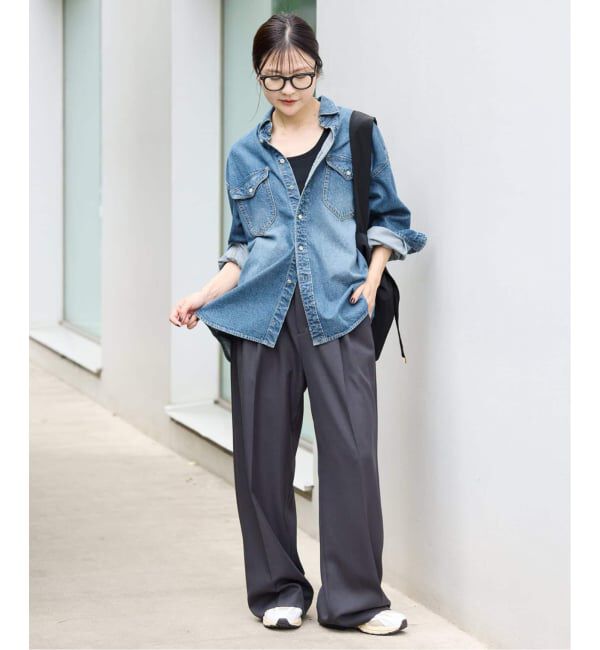 SLOBE IENA「《WEB限定/追加4》LE DENIM BDUデニムシャツ」|シャツ・ブラウス|