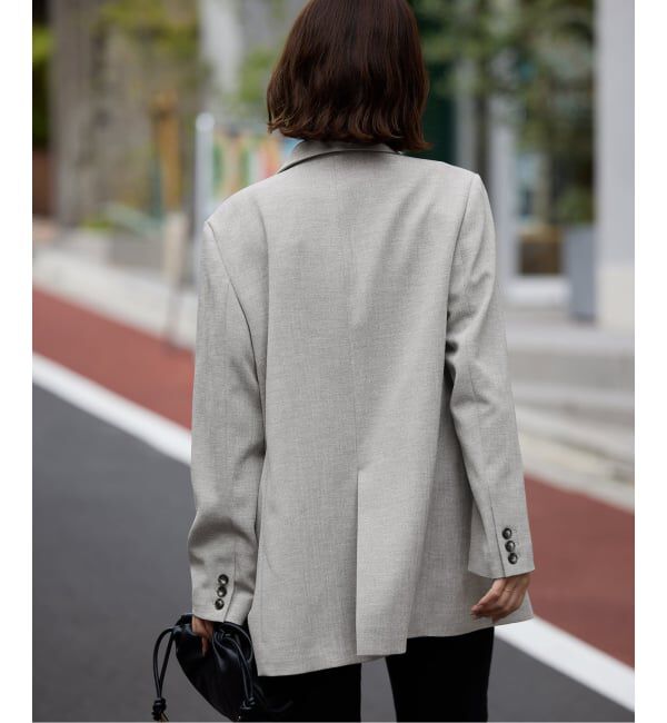 SLOBE IENA「《WEB限定/セットアップ対応可/追加3》ウォッシャブルツイルダブルジャケット」|テーラードジャケット|