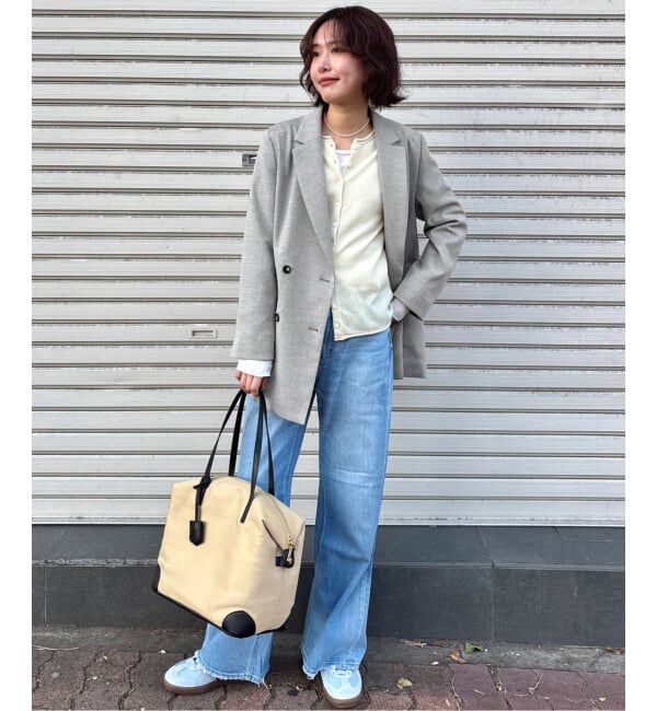 SLOBE IENA「《WEB限定/セットアップ対応可/追加3》ウォッシャブルツイルダブルジャケット」|テーラードジャケット|