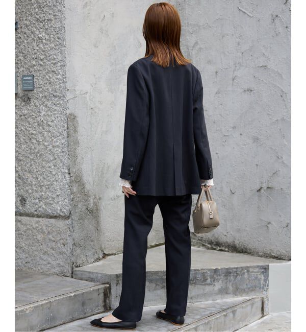 SLOBE IENA「《WEB限定/セットアップ対応可/追加3》ウォッシャブルツイルダブルジャケット」|テーラードジャケット|