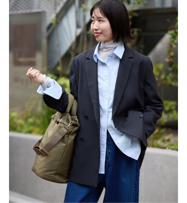 SLOBE IENA「《WEB限定/セットアップ対応可/追加3》ウォッシャブルツイルダブルジャケット」|テーラードジャケット|