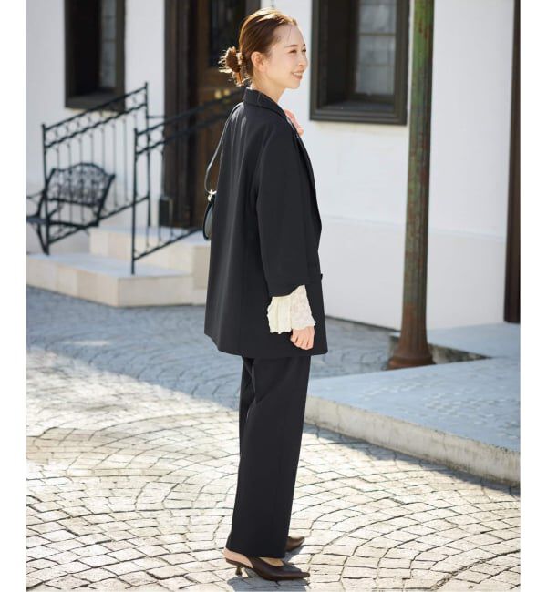 SLOBE IENA「《WEB限定/セットアップ対応可/追加3》ウォッシャブルツイルダブルジャケット」|テーラードジャケット|