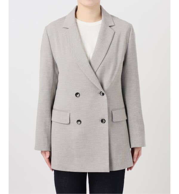 SLOBE IENA「《WEB限定/セットアップ対応可/追加3》ウォッシャブルツイルダブルジャケット」|テーラードジャケット|