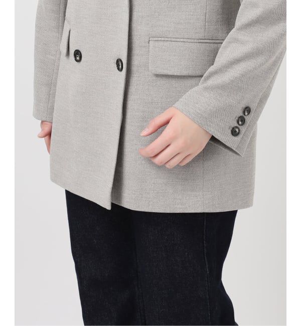 SLOBE IENA「《WEB限定/セットアップ対応可/追加3》ウォッシャブルツイルダブルジャケット」|テーラードジャケット|