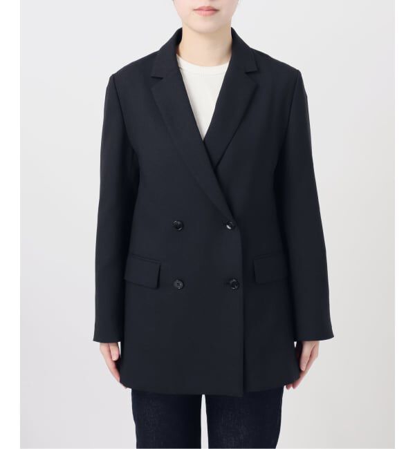 SLOBE IENA「《WEB限定/セットアップ対応可/追加3》ウォッシャブルツイルダブルジャケット」|テーラードジャケット|
