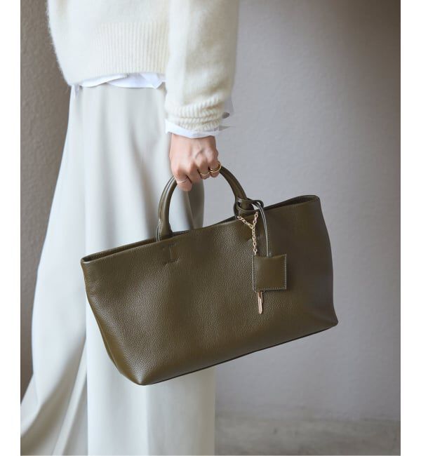 SLOBE IENA「《WEB限定カラーあり/追加6予約》SLOBE レザートートバッグ」|トートバッグ|