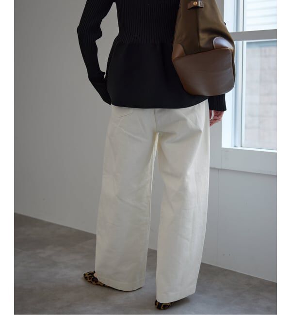 SLOBE IENA「《WEB限定/追加予約》LE DENIM カーブバギーデニムパンツ」|デニム|