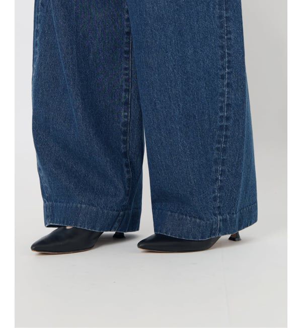 SLOBE IENA「《WEB限定/追加予約》LE DENIM カーブバギーデニムパンツ」|デニム|