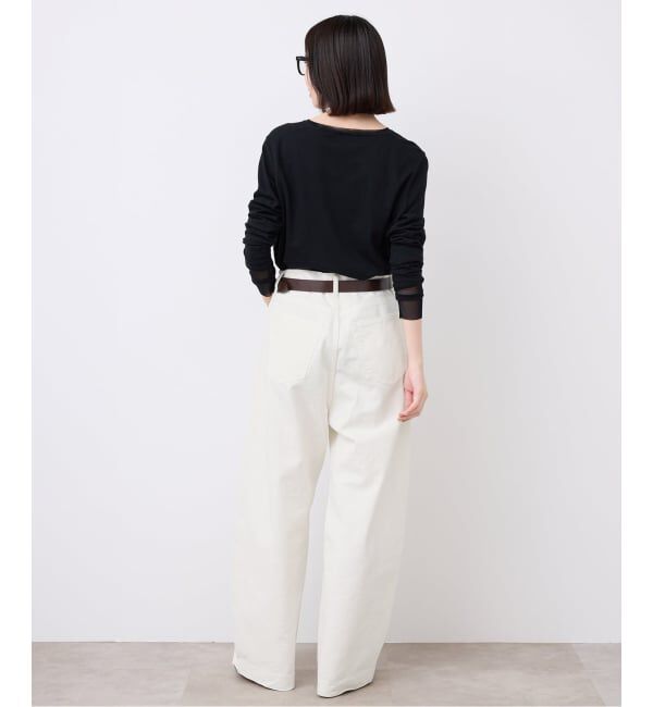 SLOBE IENA「《WEB限定/追加予約》LE DENIM カーブバギーデニムパンツ」|デニム|